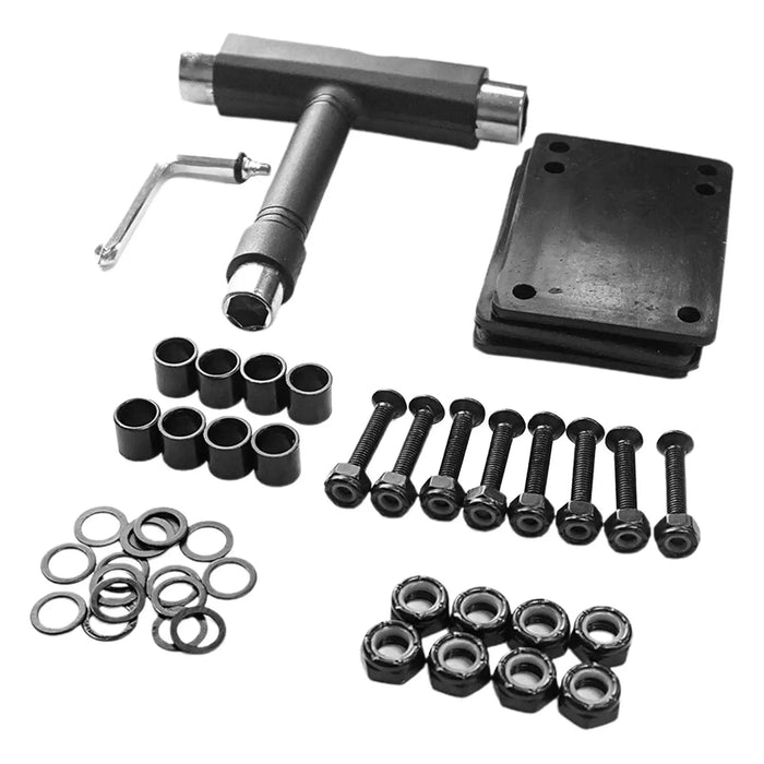 Skateboard Wheels Set Skateboard Pads Skateboard Tool for Skateboard Durable