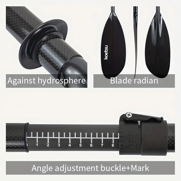 KOETSU full carbon kayak paddle KAYAK canoe double-ended paddle detachable four-section paddle accessories