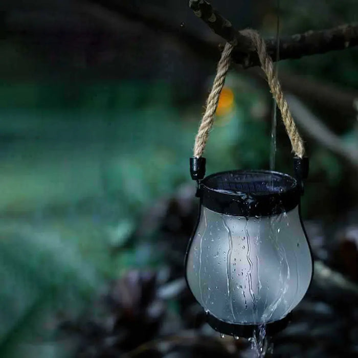Outdoor Camping Light,Portable Solar Hanging Flame Lantern Solar-Powered Auto On/Off,For Camping Tent Garden Patios Lighting
