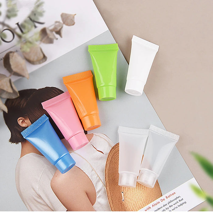 5ml Color Facial Cleanser Hand Cream Lotion Cosmetics Subpackage Hose Small Sample Bottle Portable