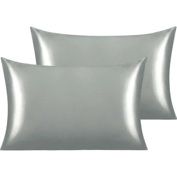 2Pcs Satin Pillow Case for Hair Skin Silk Satin Pillowcase 51x66/76cm Pillowcases Set Silky Pillow Cover with Envelope Closure