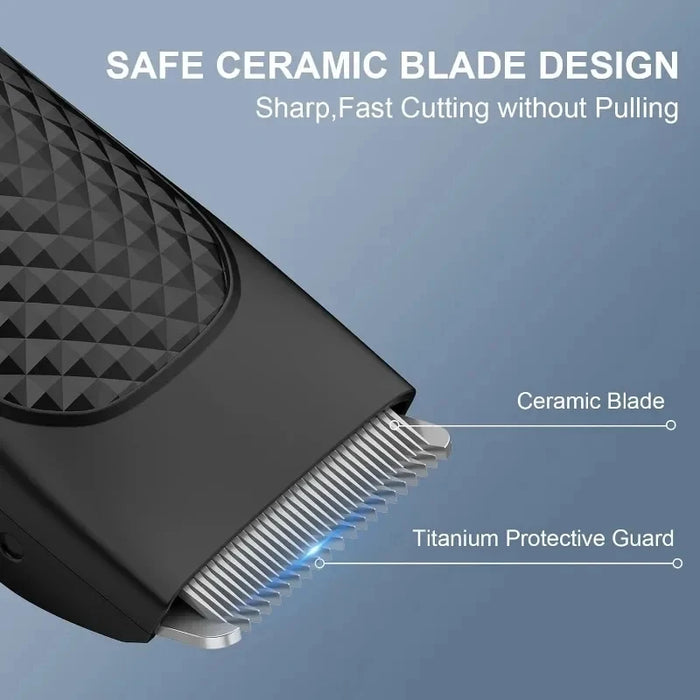 Men's Electric Body Hair Trimmer Rechargeable Shaver Ceramic Blades Waterproof Personal Care Grooming Tools