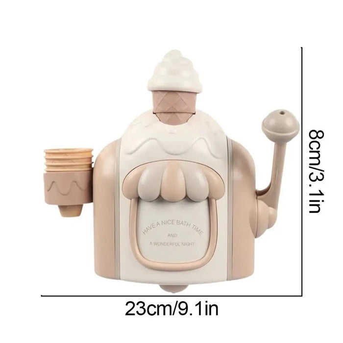 Bath Toy Portable Ice Cream Foam Maker Bath Bubble Toy for Boys Girls Birthday Gift Ice Cream Machine Water Bathroom Toy