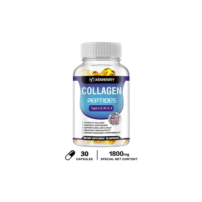 Collagen Peptide - Anti-Aging, Anti-oxidation, Anti-wrinkle, Type I, II, III, V Premium Collagen ComplexSupplements