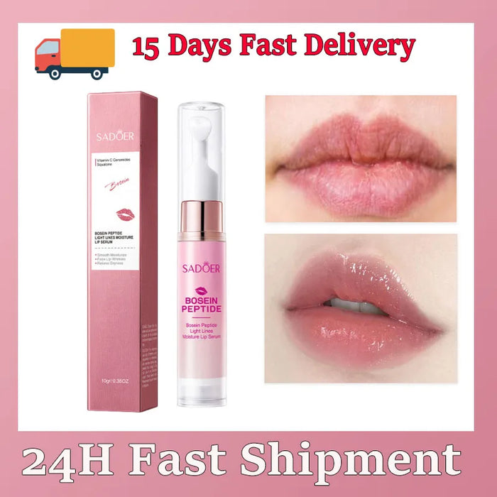 Lip Booster Plumping Serum Gel Hyaluronate Acid Moisturizing Sexy Enhancer Non-Irritating Brighten Fade Lines Plump Products