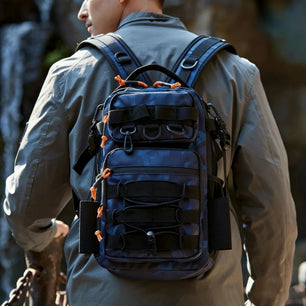 Fishing Backpack with Rod Holders Fish Tackle Storage Gear Equipment Bag Multi-functional Camping Outdoor Organizer Lure Bag