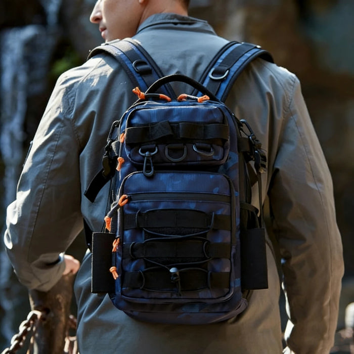 Fishing Backpack with Rod Holders Fish Tackle Storage Gear Equipment Bag Multi-functional Camping Outdoor Organizer Lure Bag