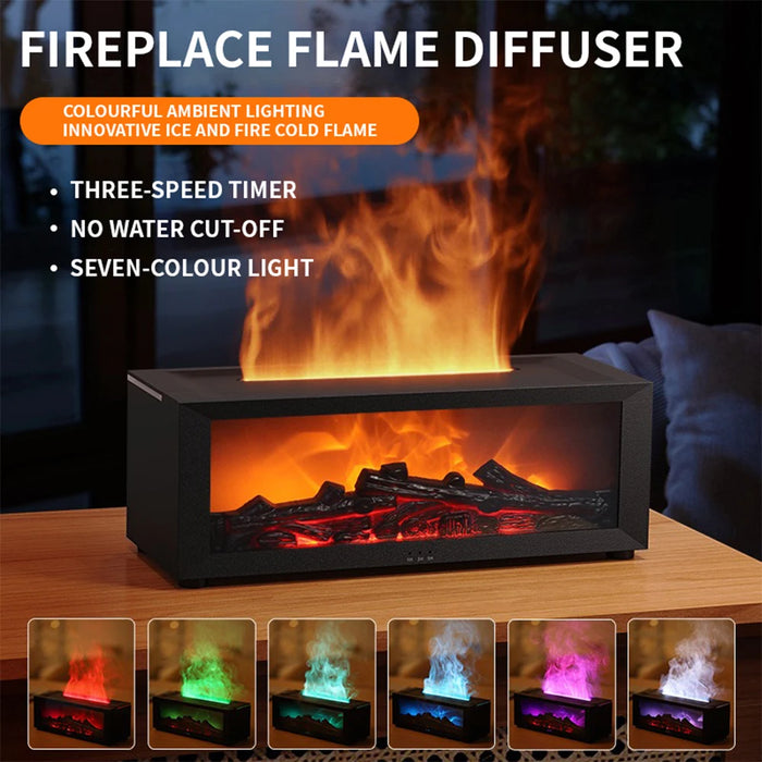 Air Aroma Humidifier Essential Oils Humidifier Flame Fragrance Diffuser Home Aromatherapy Diffuser With LED Light Remote Control