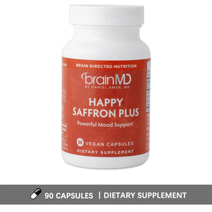 Happy Saffron Plus Supplements - Saffron Flower Extract Supplement for Eye Health Support - Mood Enhancer for Men & Women