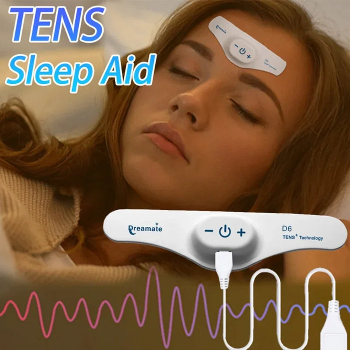 TENS Sleeping Aid Electric Massager Help Sleep Night Anxiety Therapy Relief Health Care Relieve Pressure and Migraine