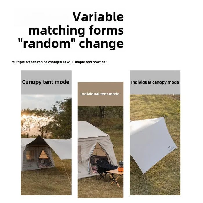 MOUNTAINHIKER Outdoor Camping 4-5 Person Waterproof Family Awning Beach Tent Quick Open Fishing Tent Picnic Park Anti-UV Shade