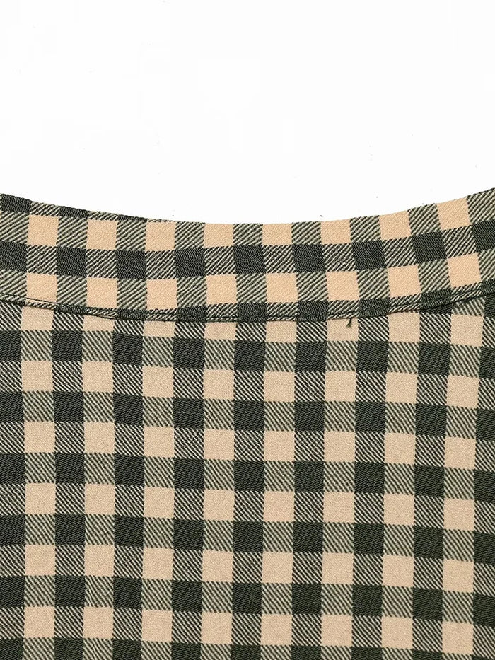 Women Blouses Tops Spring New Fashion Plaid Layered Elegant Women's Shirts Tops Chic Street Single-breasted Tops