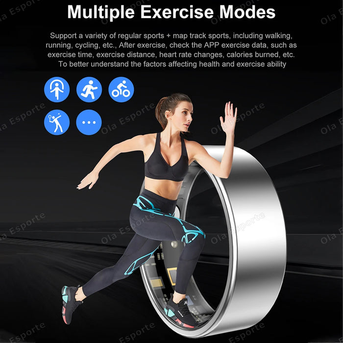 2025 New Smart Ring Blood Oxygen Heart Rate Sleep Monitoring Sports GPS Tracking Remote Care 5ATM Waterproof smartring Men Women