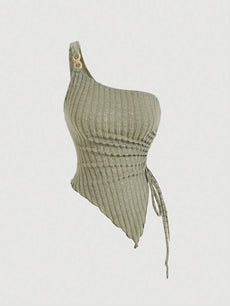 Ladies' fashionable and versatile slim fit and detachable design with sloping shoulder collar and camisole vest