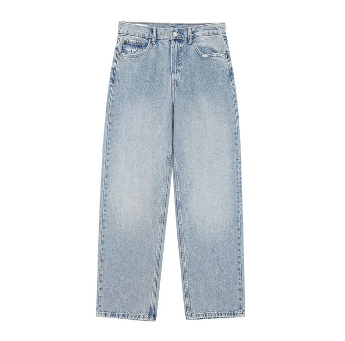 Women 2025 Autumn New Fashion Ripped Loose Jeans Vintage Pocket Casual Chic Female Denim Pants