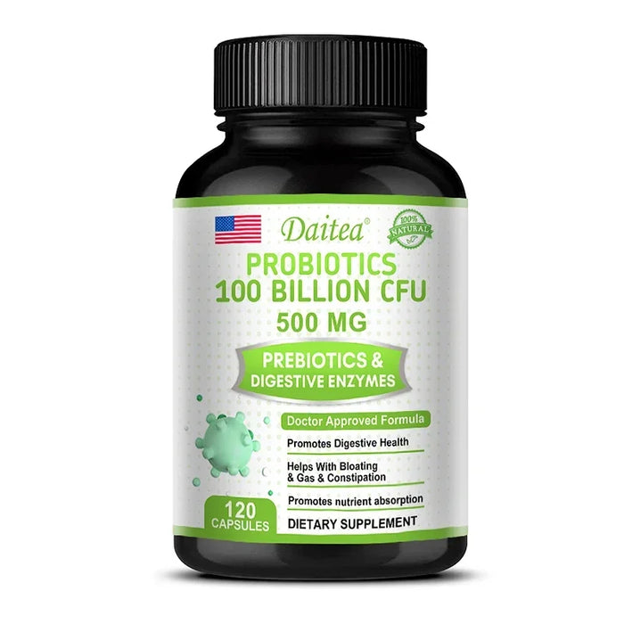 Organic Probiotics Capsules Supplement 100 Billion CFU 500mg Probiotics Helps Gut Health, Balanced Gut Probiotics
