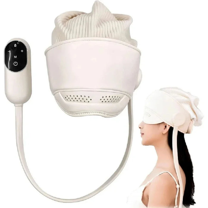 Smart Air Pressure Relaxation Head Massager with Graphene Heating and Eye Hot Compress Electric Therapy Device for Better Sleep