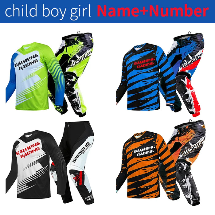 motocross gear set for kids racing suit child cross Jersey and Pant Enduro boy girl MX ATV MTB MOTO 3 4 5 6 7 8 9 10 11 years