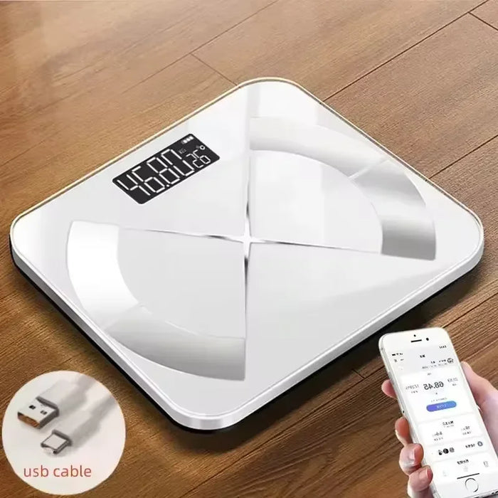 USB Weight Loss Weighing Device LED Display Smart Body Weight Scale Charging Precision Electronic Scale for Home Office Adult