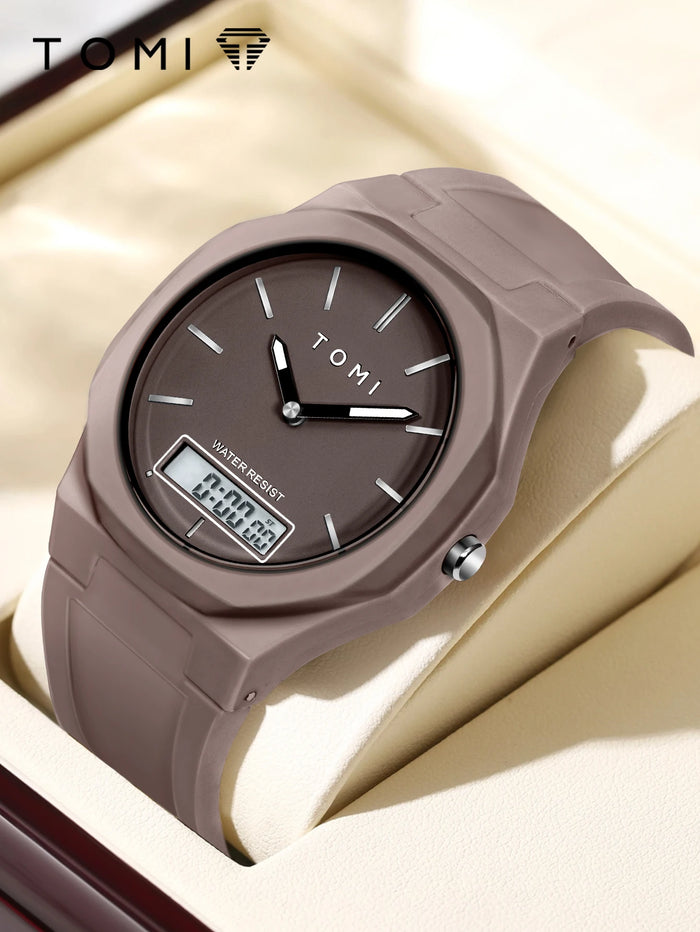 TOMI Men's Electronic Watch; Trendy Simple Wrist Watch; Waterproof Sports Outdoor Electronic Watch