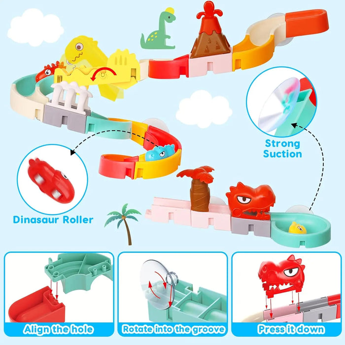 Bath Toys for Kids DIY Building Water Slide Tracks BaBy Bath Toys Spray Water Toys for Kids Outside Pool Bathtub Toys for Kids