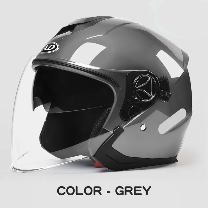 AD Motorcycles Half Helmets Summer Moto Motocross Men and Women Double Lens Electric Vehicles free size Helmets