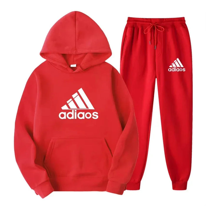 2025 Autumn-Winter Warmth-Enhanced Comfortable Leisure Fitness Sports Set: Two-piece set including hooded sports shirt and joggi
