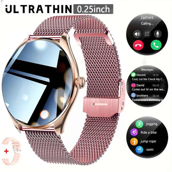 2025 New Utral Thin Women Smart Watch 1.43-inch HD AMOLED Display Bluetooth Call Multi-Sport Tracker Music Player Smart Watch
