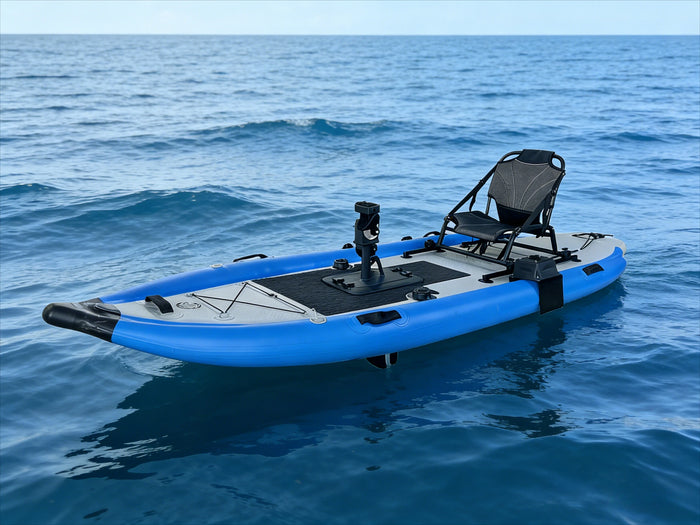 Inflatable Fishing Pedal Kayak Pontoon Boat with Pedal Drive System for Water Sports