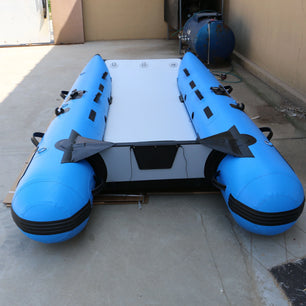 Remote Control Catamaran Boat With Inflatable Drop-stitch Air Hull Sailing Boat Catamaran For Fishing Leisure