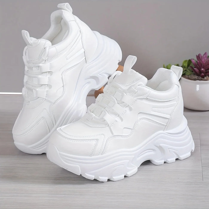 Women's Casual Sports Shoes -Elegant for All Seasons ,lightweight Comfortable Platform Sneaker,white Shoe All-match