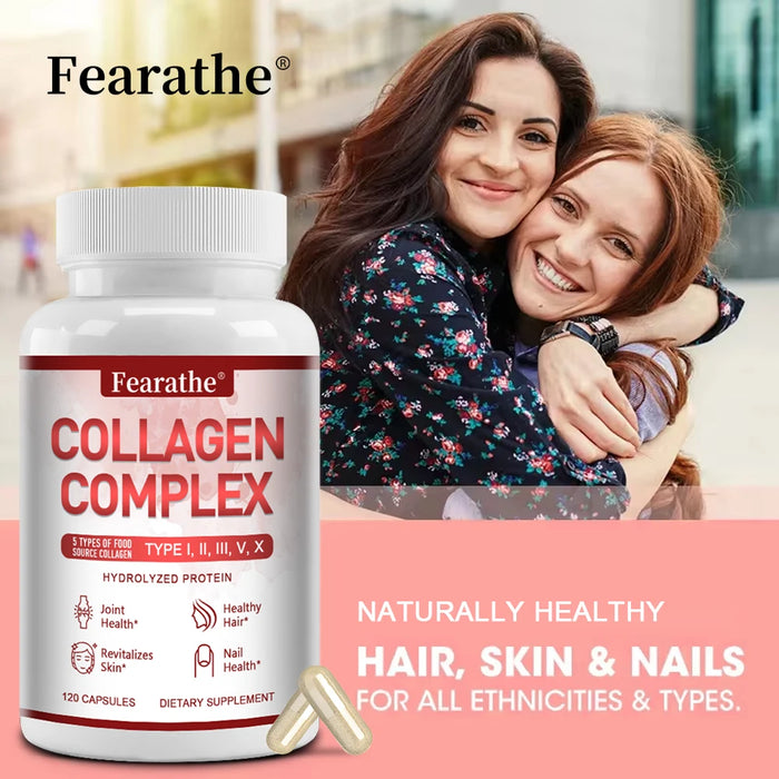 Multiple Collagen - Supports Skin, Hair, Nails and Joints Health, Support Cell Health, Anti-aging, Antioxidant, Women & Men