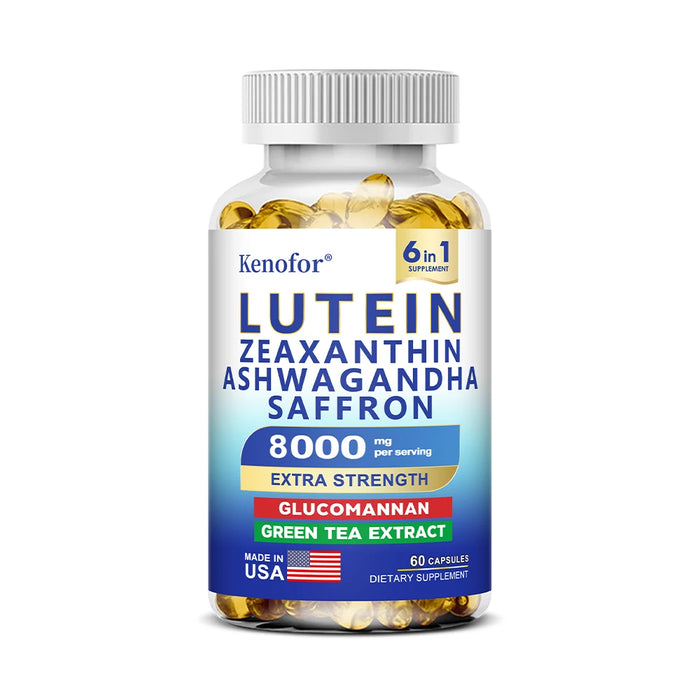 Lutein and Zeaxanthin Supplement - Essential Eye Vitamins for Adults Eye Health, with Glucomannan, Ashwagandha for Vision Health