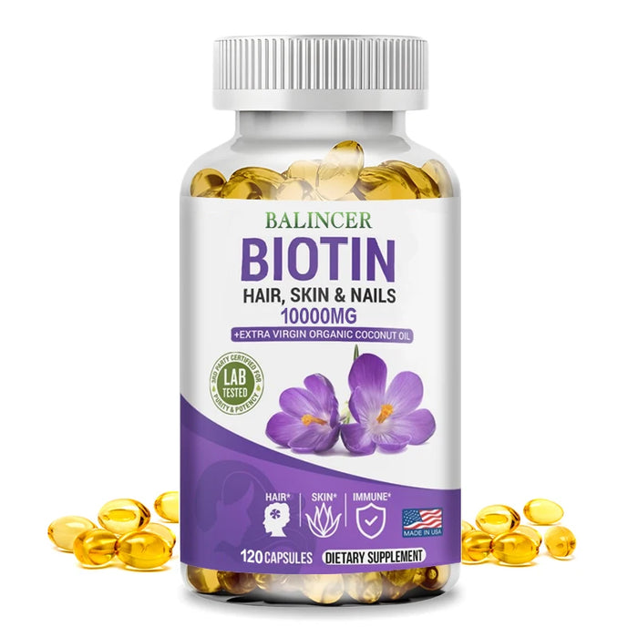 Balancer biotin supplement supports healthy hair, skin and nails, and a healthy immune system