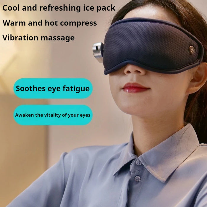 Intelligent vibration eye massage sleep eye mask relieves eye fatigue, cold and hot compress electric eye protection device