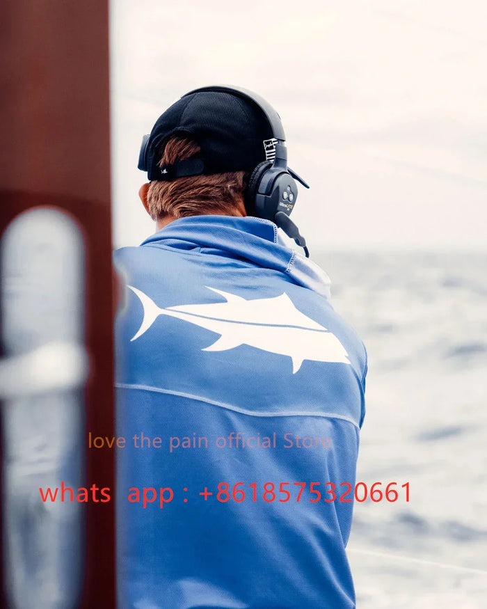 Bill Fish Gear Mens Long Sleeve Fishing Hoodie Shirts Fishing Performance Apparel Camisa De Pesca Fishing Sun Protection Jerseys