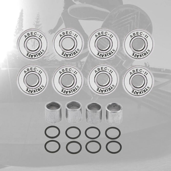 8 Frictionless Abec 11 Skateboard Roller Skate Wheels Scooter Spare Bearings
