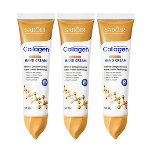 3pcs*30g Collagen Hand Cream Skin Soften Nourish Moisturizing Korean Skin Care Cracked Repair Products
