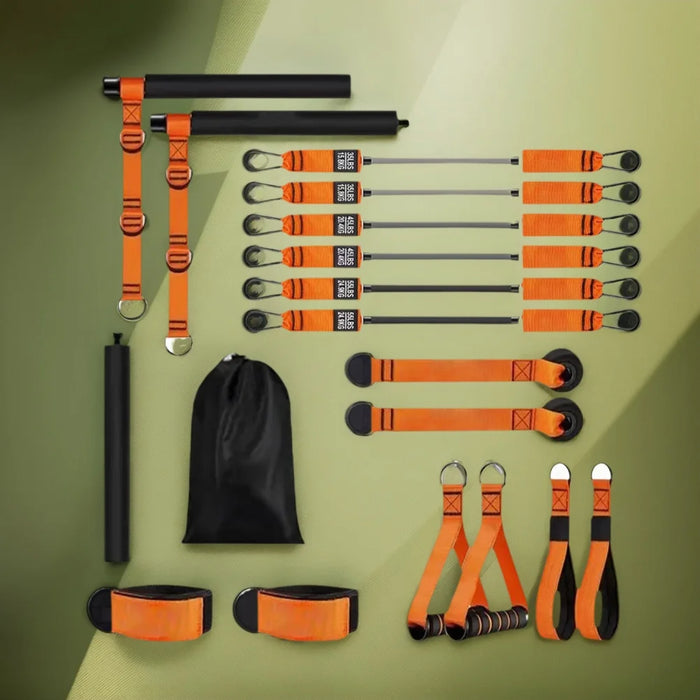 Pilates Bar Kit with Resistance Bands Multifunctional Pilates Bar Pilates Workout Equipment Home Gym Strength Training Equipment