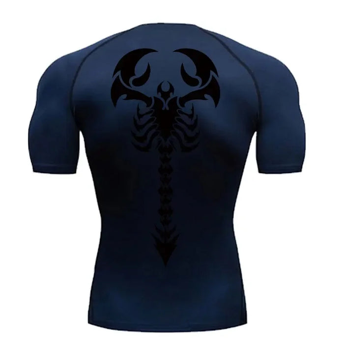 Men's fitness clothing, sports running T-shirt, fitness short sleeved tight fitting shirt, sportswear