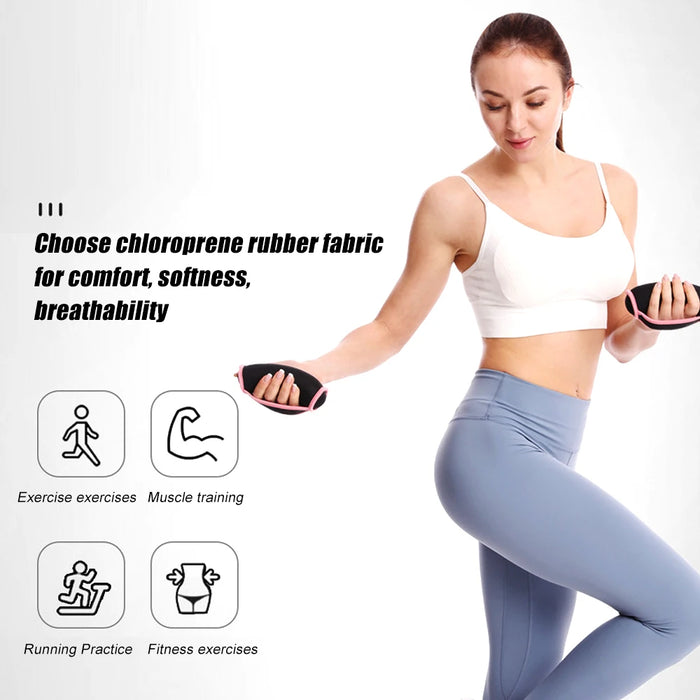 1 Pair Wrist Support Soft Hand Weights - 2/4 LBS Walking Dumbbell for Women & Men - Jogging, Running, Physical Therapy, Aerobics