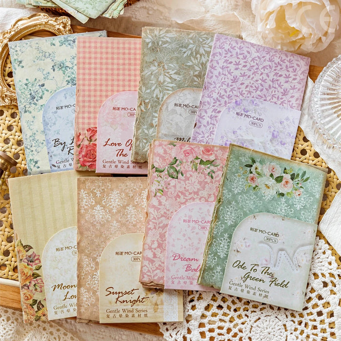 30 Sheets Vintage Journal Scrapbooking Supplies Material Labels paper for Journal notebook Planner hand made Craft Supplies