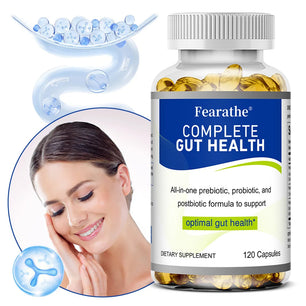 Gut Health Capsules - All-in-One Prebiotic, Probiotic & Postbiotic Formula - Supports Digestion, Detoxification & Immune Balance