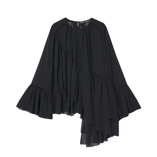 Women's Blouse Chiffon Ruffle Casual Blouses Woman Long Sleeve Shirt And Blouse Spring Elegant Blouses For Women New