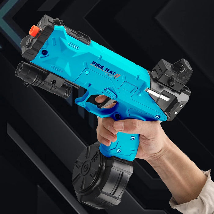 Electric Water Bomb Toy Water Gun With Bullet Drum Pistol Gel Ball Launcher With Red Sight For Outdoor Pool Play Holiday Gifts