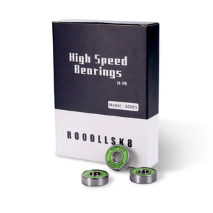 16pcs Rooollsk8 Roller Skate Bearings Skateboard Bearings 608RS Longboard Bearing Scooter Roller Skates Steel Sealed Bearing