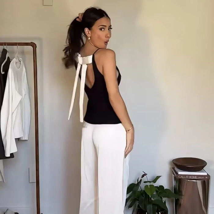 2026 New Women's Blouses Fashion Slim Color Matching Young Women's Elegant Short Blouses Tops Street Leisure Holiday Camis Tops