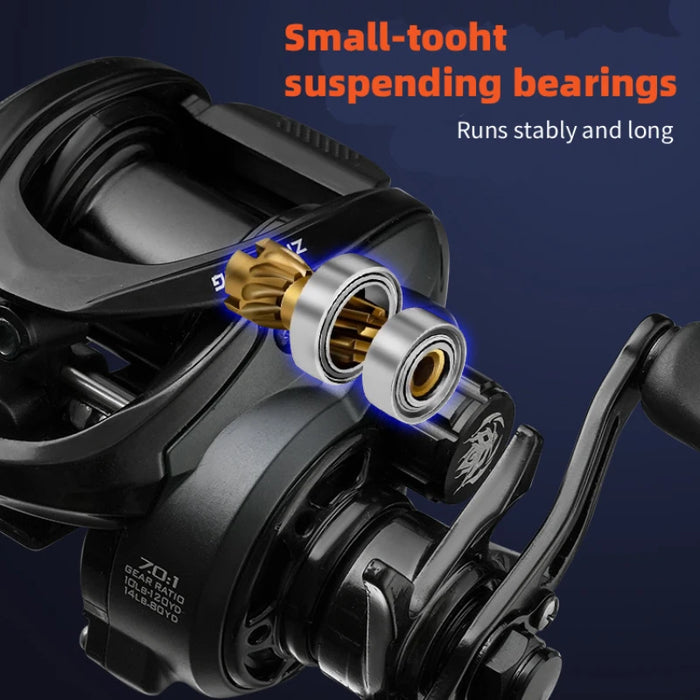ThunderHawk Baitcasting Reel 7.0:1 Gear Ratio 4.5kg Max Drag Saltwater Ceramic/Stainless Bearings Available 5+1 BB Ultralight