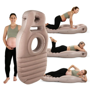 With Holes Inflatable Maternity Bed Foldable Adjustable Firmness Maternity Sleeping Mat Includes Air Pump
