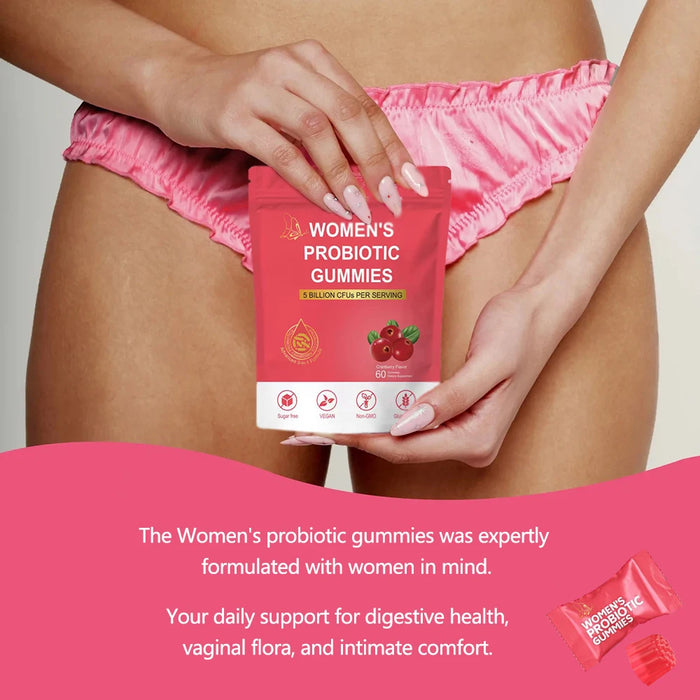 Women's Probiotic Gummies for Immune, Vaginal, Digestive & Gut Health - Supports Occasional Constipation, Bloating, Odor Control